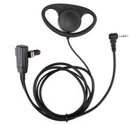 Auricolare universale a forma di D per orecchio sinistro o destro con interruttore PTT (Push To Talk) e microfono nascosto, compatibile con
