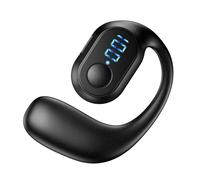 Auricolare wireless con microfono, auricolari 5.3 resistenti al sudore, cuffie sportive senza fili a orecchio singolo, auricolari wireless, impermeabili IPX5, riduzione del rumore per sport, corsa