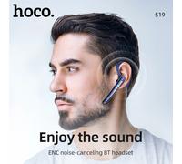 Auricolare Wireless HOCO S19 con Cancellazione del Rumore ENC, Doppio Microfono per Chiamate Chiare, Comodo per Sport e Musica, Design Ergonomico