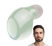 auricolare wireless vero | Auricolari invisibili per orecchie sinistro o destro | Auricolare wireless singolo con display di alimentazione, cancellazione del rumore, minuscola gemma audio con