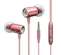 Auricolari 9D HIFI per Samsung con suono surround 7 1 e microfono integrato per un'esperienza di ascolto superiore ovunque tu vada (rosa)