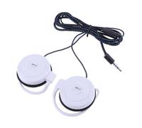Auricolari a clip cablati - Auricolari stereo con gancio per l'orecchio da 3,5 mm, cuffie sportive dinamiche con paraorecchie in spugna, jack per cavo da 1,2 m, cuffie audio per palestra e corsa