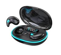 Auricolari a conduzione ossea, auricolari invisibili senza fili, leggeri, con modalità sonno, cancellazione del rumore, auricolari wireless per dormire, allenarsi, lavorare