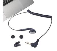 Auricolari a lato singolo - Mono Earbud | Auricolari cablati, jack mono da 3,5 mm retrattili, tappi per le orecchie con isolamento acustico, audio ad alta fedeltà dei bassi profondi, dispositivo audio
