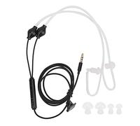 Auricolari a tubo Cuffie cablate con microfono 3,5 mm e mani per dispositivi Radiazione sonora chiara e design leggero per uso quotidiano Musica e chiamate (Nera)