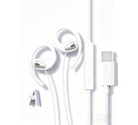 Auricolari aperti USB tipo C per iPhone 17 Pro Max 16 16e 15/Samsung A17 S25 S24 S26, over ear cablati da corsa con ganci per le orecchie e microfono per computer portatili iPad A16/Pixel 10 9a