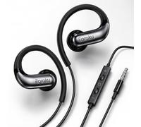 Auricolari autentici per fedeltà del suono, cablati sopra l'orecchio, con microfono, orecchio semi-aperto, zero ritardo, supporta chiamate in arrivo, controllo del volume, a prova di perdite audio