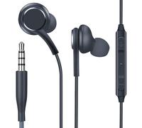 Auricolari base per il ritorno a scuola - Cuffie in-ear con punto nero per studenti, bambini, aula e biblioteca, con filo, compatibili con tutti i