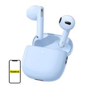 Auricolari Baseus Bowie WX5 wireless Bluetooth 5.3 con cancellazione rumore e microfono, blu