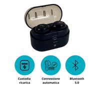 Auricolari Bluetooth 5.0 Cuffie Wireless In-Ear Custodia Ricarica Smartphone