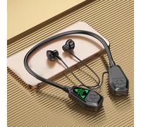 Auricolari Bluetooth 5.4 con archetto da collo, wireless in-ear, indicatore digitale della batteria, suono HiFi, cuffie sportive resistenti al sudore