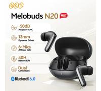 QCY MeloBuds N20 - Bluetooth 6, Cancellazione attiva del rumore AURICOLARI WIRELESS, Nero
