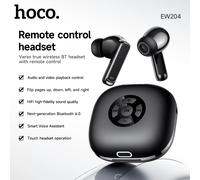 Auricolari Bluetooth 6.0 Wireless HOCO con Telecomando, Microfono per Sport e Musica, Lunga Autonomia, Audio HiFi Stereo AAC SBC