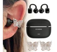 Auricolari Bluetooth alla moda HYUNDAI HY-C03 con molletta accessorio a farfalla per orecchini, stile open-ear, lunga durata della batteria, bassa latenza, audio surround, musica di alta qualità, gami