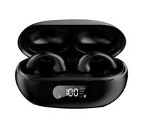 Auricolari Bluetooth con Clamp/Holder Auricolare Wireless Design Esteso Stabile e Confortevole Chiamata Chiara per gli Appassionati di Sport (BLACK)
