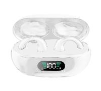 Auricolari Bluetooth con Clamp/Holder Auricolare Wireless Design Esteso Stabile e Confortevole Chiamata Chiara per gli Appassionati di Sport (WHITE)