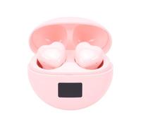 Auricolari Bluetooth Design a Cuore Carino Funzione di Cancellazione del Rumore per Ragazze Amanti della Musica (PINK)
