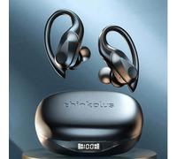 Auricolari Bluetooth LP75, stile ad aggancio auricolare con display digitale, durata batteria ultra-lunga 5.3H, audio HIFI, bassa latenza, per musica, giochi, corsa, impermeabile, microfono, cuffie se