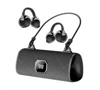 Auricolari Bluetooth wireless con clip auricolari, cuffie vivavoce V5.4, 130 ore di conversazione microfono integrato, batteria a lunga durata