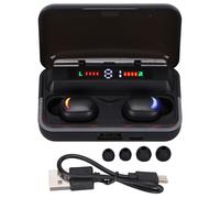 Auricolari Bluetooth wireless con controllo touch, stereo HiFi con bassi surround, display a LED, ricaricabili, impermeabili, custodia di ricarica