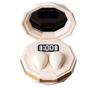 Auricolari Bluetooth wireless per dormire, mini auricolari per dormire, design piccolo per chi dorme su un fianco, auricolari beige