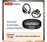 Auricolari Bluetooth wireless sportivi originali Lenovo XT80 con microfono, display LED, ENC, cuffie da gioco con audio stereo Hi-Fi