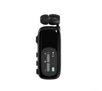 Auricolari BT collare, riproduzione 20 ore con display digitale per il monitoraggio dello stato della batteria, design elegante e professionale in ABS di qualità (nero scuro)