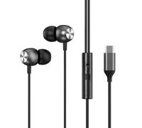 Auricolari Cablati Con Altoparlante, Cuffie Cablate Di Tipo C - Cuffie Stereo Per Bassi Pesanti In Metallo | uffie Sportive Dal Design Drive-by-wire Per Tablet, Computer, Telefono Cellulare E La