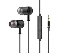 Auricolari cablati con microfono per giochi, chip di decodifica digitale Hi-Fi, effetto 360 bassi, compatibili con Ip15 e Ip16, jack di tipo C e 3,5 mm, punte in silicone morbido, colore nero