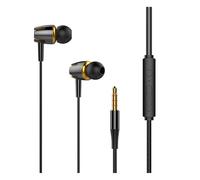 Auricolari cablati con suono surround e riduzione del rumore, cuffie intrauricolari che si illuminano al buio con silicone delicato sulla pelle, jack da 3,5 mm per sport, telefono, uso del computer