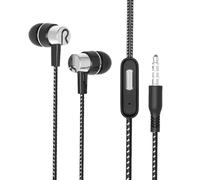 Auricolari Cablati Da 3,5 Mm Con Microfono, Cuffie Intrauricolari Per La Mu | Comodi auricolari cablati con microfono integrato per musica, giochi, riunioni e ascolto quotidiano