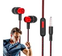 Auricolari Cablati Da 3,5 Mm Con Microfono, Cuffie Intrauricolari Per La Mu | Comodi auricolari cablati con microfono integrato per musica, giochi, riunioni e ascolto quotidiano
