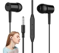 Auricolari Cablati Da 3,5 Mm - Cuffie Ergonomiche, Bassi Con Isolamento Acustico Con Microfono | Auricolari Jack Da 3,5 Mm Per Dispositivo Di Ascolto Audio Per PC, Computer Di Casa, Telefono Cellulare