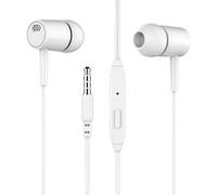 Auricolari Cablati - TPE, Cuffie Intrauricolari Ergonomiche Design Con Isolamento Acustico | Microfono Integrato Controllo Audio Stereo Dei Bassi, Auricolari Audio Da 3,5 Mm Per Telefoni Cellulari, PC