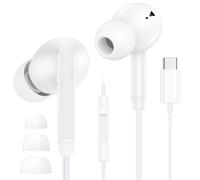 Auricolari cablati USB C per iPhone 17 16 15 Pro Max Plus, auricolari cablati USB C Intra cuffie audio tipo C per Samsung Galaxy A56 A55 A36 A26 5G A25 A17 A16 S25 Ultra S24 S23 FE S22 S21