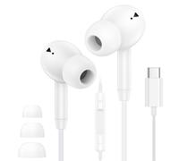 Auricolari cablati USB C per iPhone 17 Pro Max 16 Plus 16e 15, cuffie di tipo C cablate con microfono per Samsung Galaxy S25 Ultra S24 S23 S22 A16 A17 5G A26 A36 A54 A55 A56, auricolari in-ear USB C