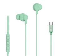 Celly, Cuffie Auricolari In Ear con Filo USB-C, Con Tasto di Risposta, Controllo del Volume, Microfono Integrato, Colore Verde