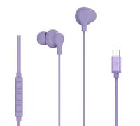 Auricolari Celly UP1600TYPECVL con cavo USB-C, microfono e controllo volume viola
