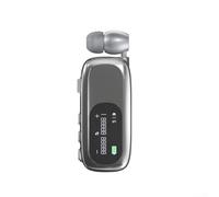 Auricolari con batteria da 20 ore con display digitale integrato per batteria e collegamento istantanei, elegante fattore di forma del collare (argento)