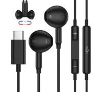 Auricolari con cavo USB-C, auricolari in-ear con microfono e controllo del volume, per iPhone 17, 16, 15, Google Pixel 10 Pro 9, 8, 7, 6, Samsung Galaxy S25, S24, S23, S22, S21, A15, A16