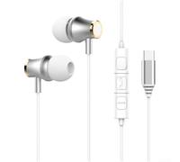 Auricolari con cavo USB C e cuffie intrauricolari da 3,5 mm con microfono, stereo HiFi e microfono con riduzione del rumore per videogiochi, chiamate musicali, ergonomiche, leggere, 2 M (B)