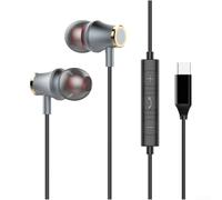 Auricolari con cavo USB C e cuffie intrauricolari da 3,5 mm con microfono, stereo HiFi e microfono con riduzione del rumore per videogiochi, chiamate musicali, ergonomiche, leggere, 2 M (A)
