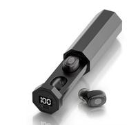 Auricolari con controllo touch, display LED, Bluetooth wireless, impermeabili, cancellazione attiva del rumore, funzione torcia, design ergonomico,