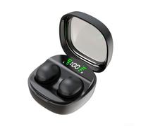 Auricolari con design invisibile: wireless per mini cuffie con BT 5.4 per riduzione del rumore durante il sonno e il pendolarismo - Bianco (nero)
