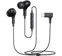Auricolari con Filo e Microfono per Samsung Galaxy S25 S24 S23 Ultra A55 | Magnetici Angolati a 90° con Microfono e Controllo Del Volume per HONOR Magic8 Pro 400 Smart 5G 400 Lite 5G X9d, Nero