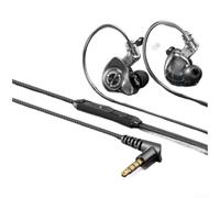 Auricolari con isolamento acustico con microfono per PC mobile (A) | Driver dinamici da 12 mm, risposta dei bassi migliorata, per alti cristallini, suono di livello studio