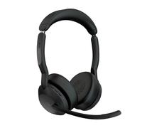 Jabra Evolve2 55 Link380c MS Stereo - Headset stereo wireless con USB-C - certificato per Microsoft Teams incl. stazione di ricarica