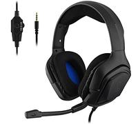 Auricolari con Microfono The G-Lab KORP COBALT | Microfono Cuffie Stereo, Ultra Leggero, Basso Elettrico - Mic Jack da 3,5 mm per PC PS4 PS5 Xbox, Switch