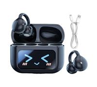 Auricolari con schermo | Wireless Smart Clip On Earbuds | Traduzione Intelligente Intelligente Auricolari AI Cancellazione del Rumore Auricolari Impermeabile Sport Tappi per le Orecchie Per