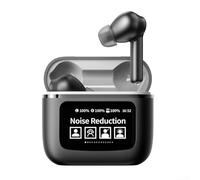 Auricolari con traduttore vocale intelligente, wireless, traduzione in tempo reale, supporta 144 lingue per Bluetooth, leggere, portatili (nero)